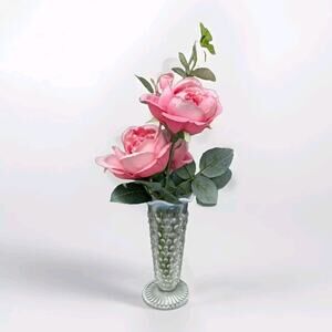 Fenton ~ French Opalescent Hobnail Footed Vase ~ c.1940-50's ~ Mint Condition